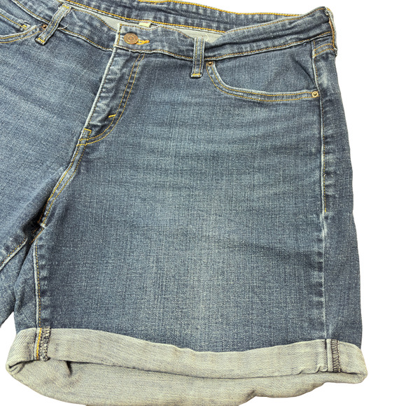 Levi's Denim Stretch Mid Length Shorts Women's Size 18W - Picture 7 of 9
